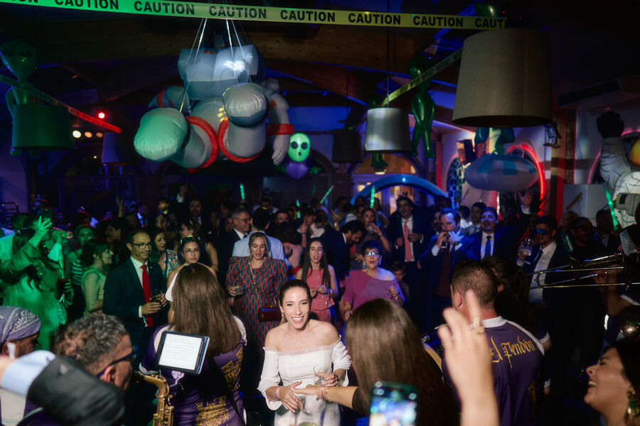 Boda festival llena