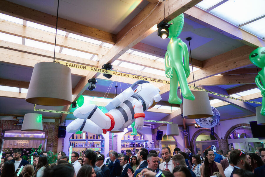 Decoración astronauta aliens